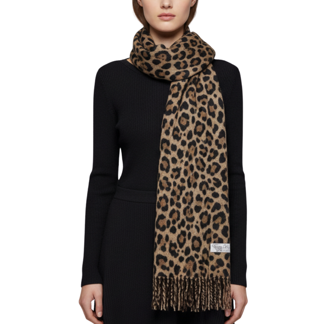 Chal con estampado de leopardo
