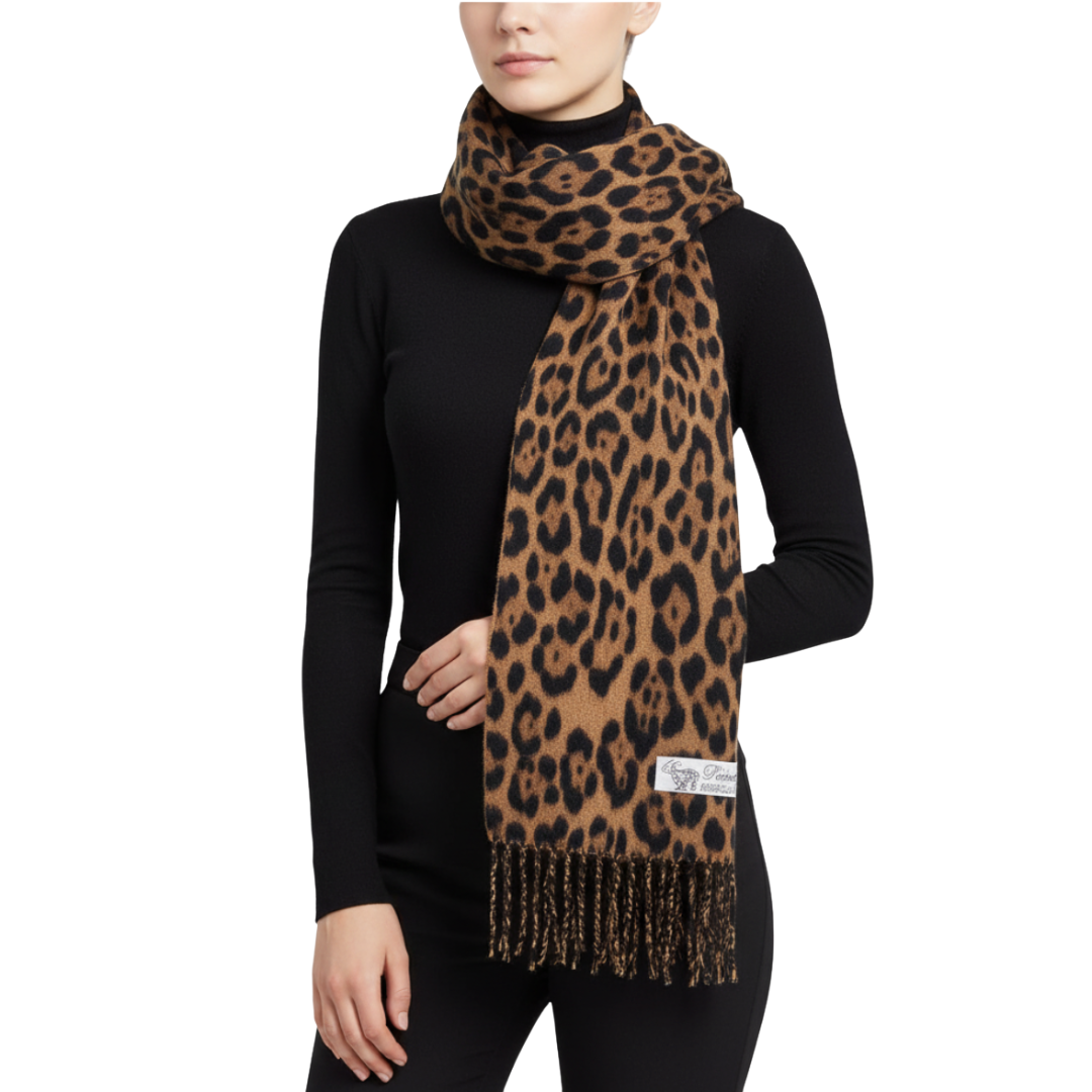 Chal con estampado de leopardo