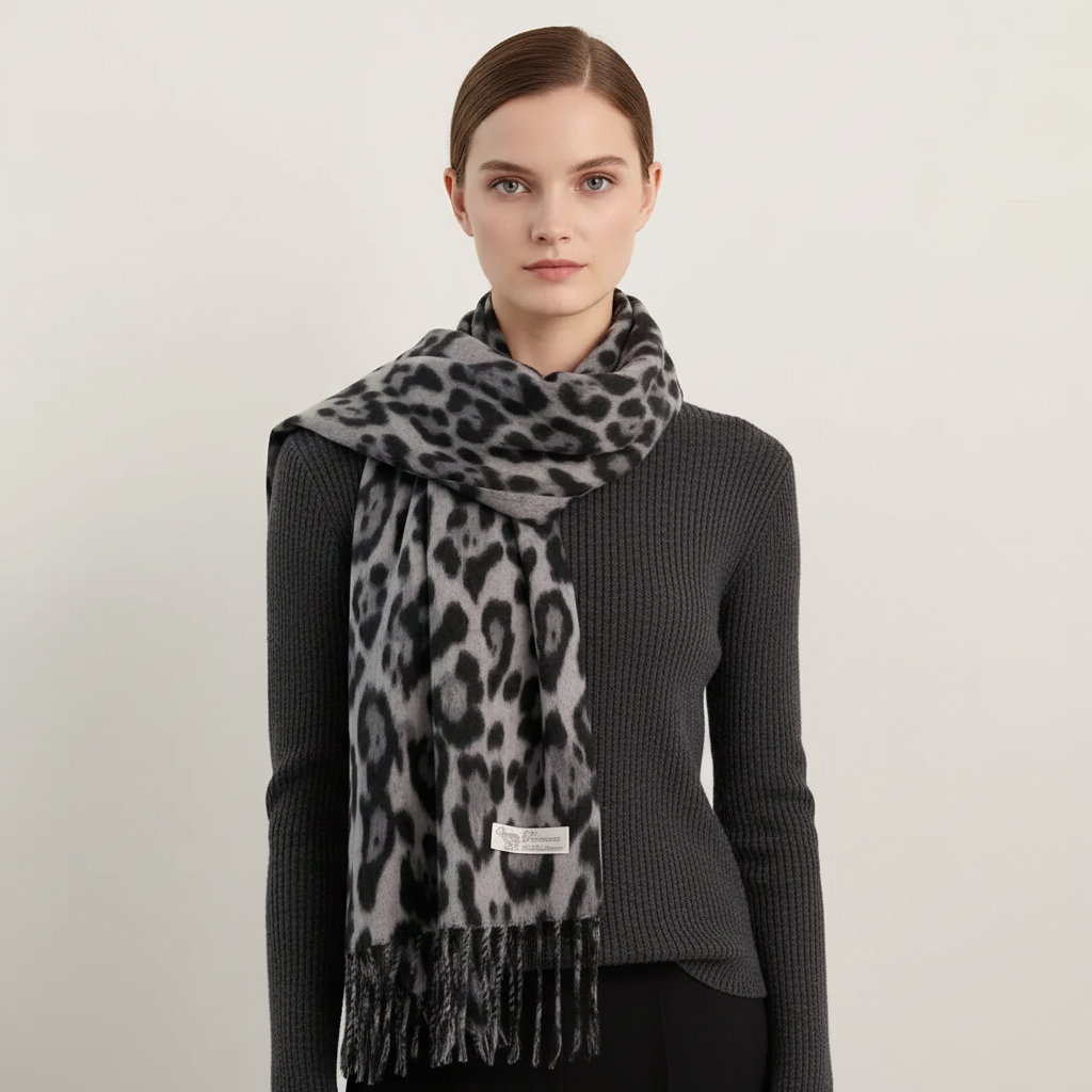 Chal con estampado de leopardo