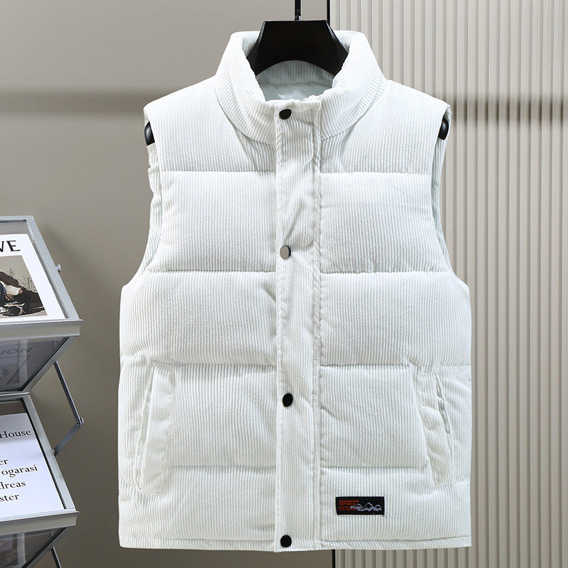 Chaleco acolchado de pana para hombre