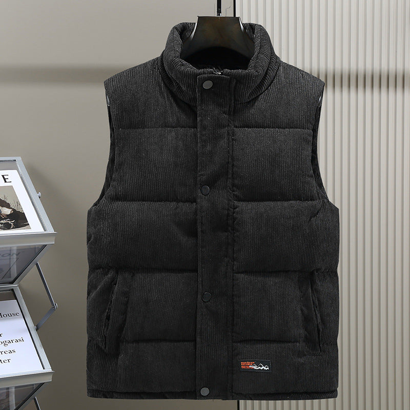 Chaleco acolchado de pana para hombre
