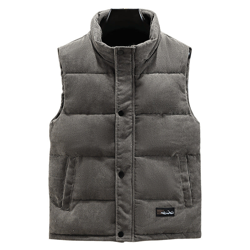 Chaleco acolchado de pana para hombre