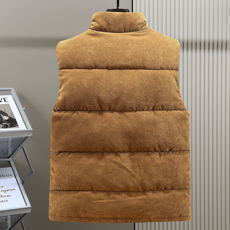Chaleco acolchado de pana para hombre