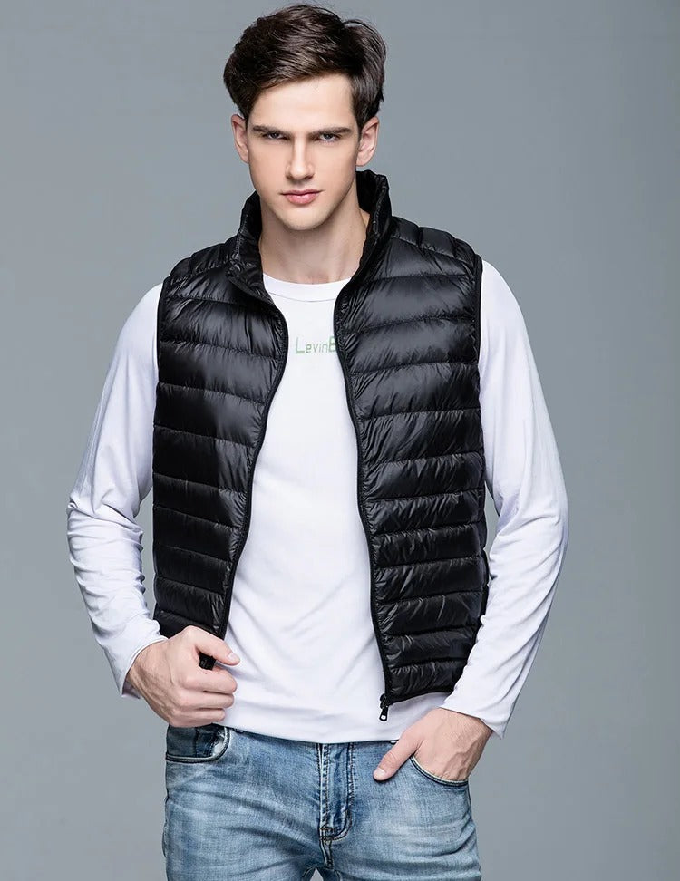 Chaleco acolchado para hombre de diseño minimalista