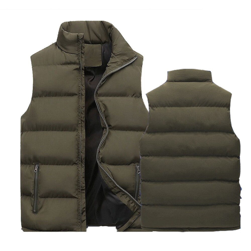 Chaleco acolchado para hombre: elegante, cálido y con cierre de cremallera