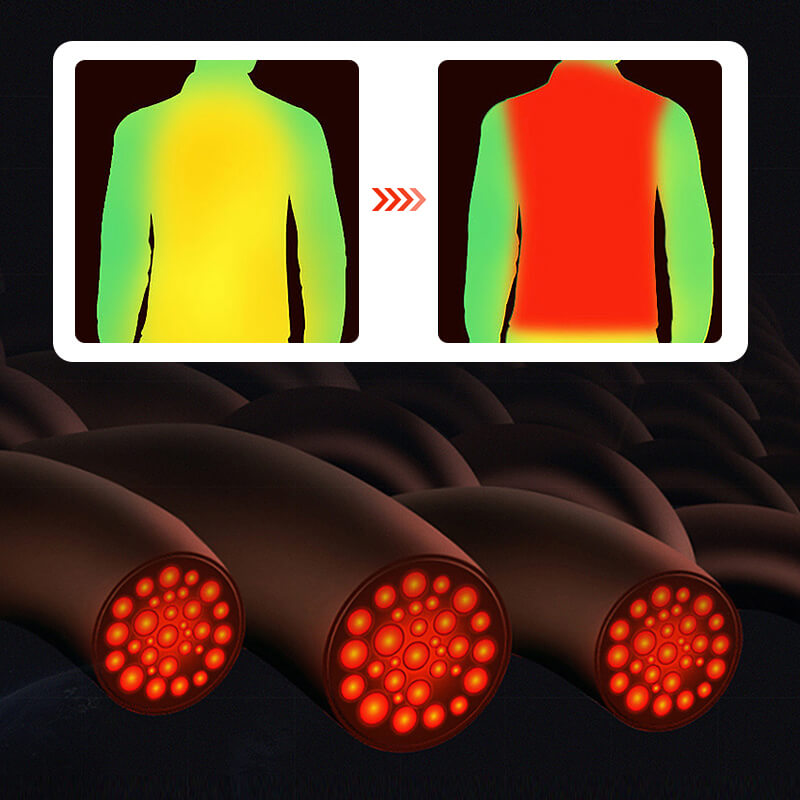Chaleco calefactable de grafeno con zonas de calor y recargable por USB | Negro
