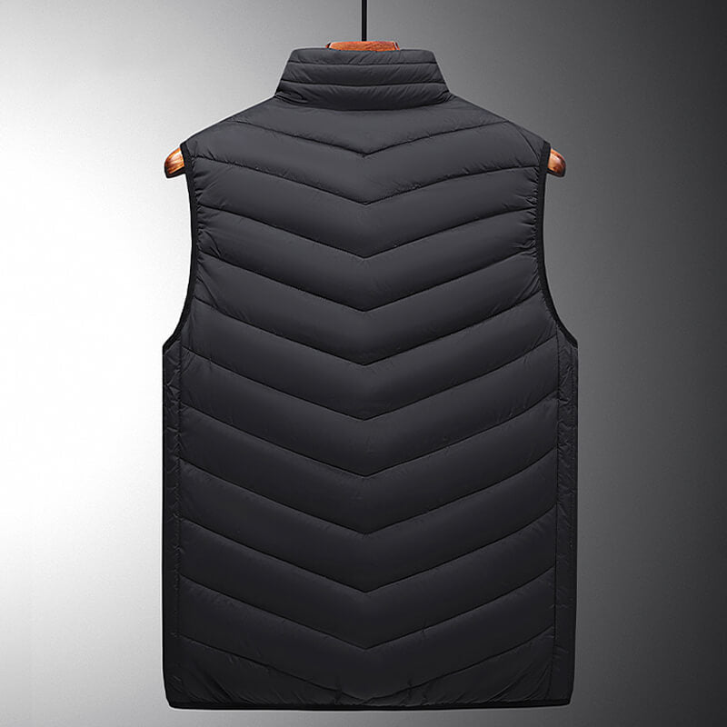 Chaleco calefactable de grafeno con zonas de calor y recargable por USB | Negro