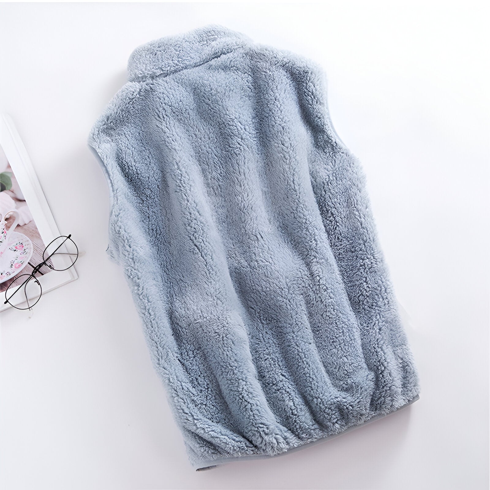 Chaleco de forro polar para mujer – Chaleco sin mangas de invierno de forro polar para días fríos