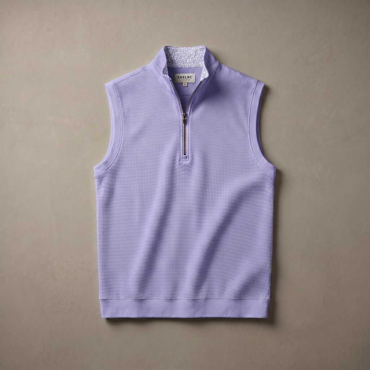 Chaleco de golf para hombre en stretch con cremallera de cuarto | Prenda funcional impermeable y transpirable