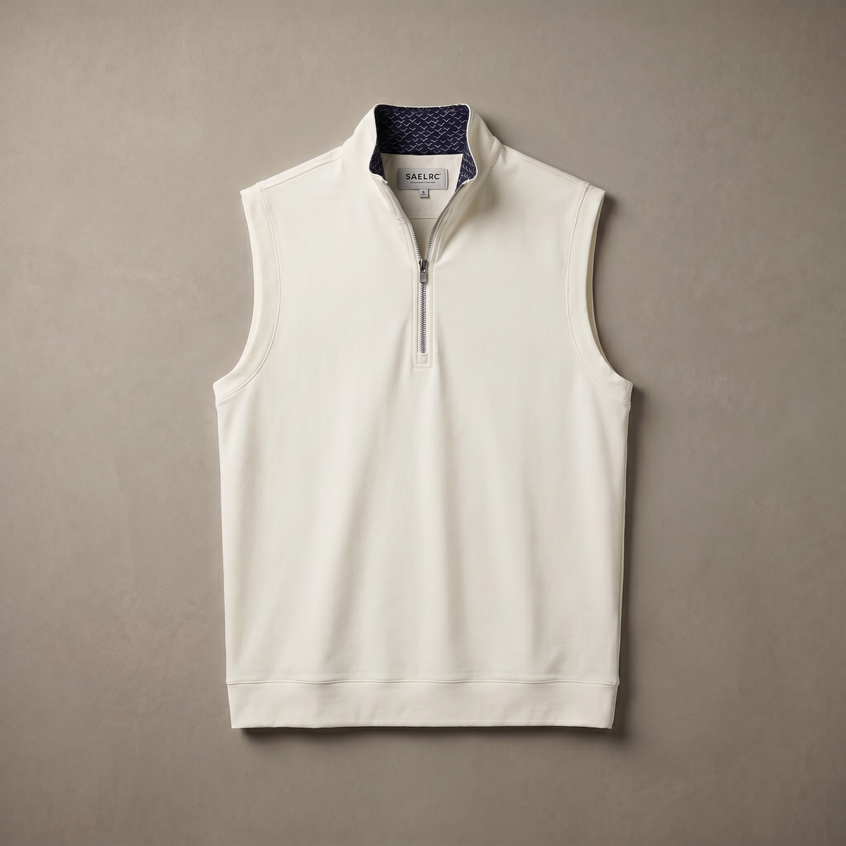 Chaleco de golf para hombre en stretch con cremallera de cuarto | Prenda funcional impermeable y transpirable