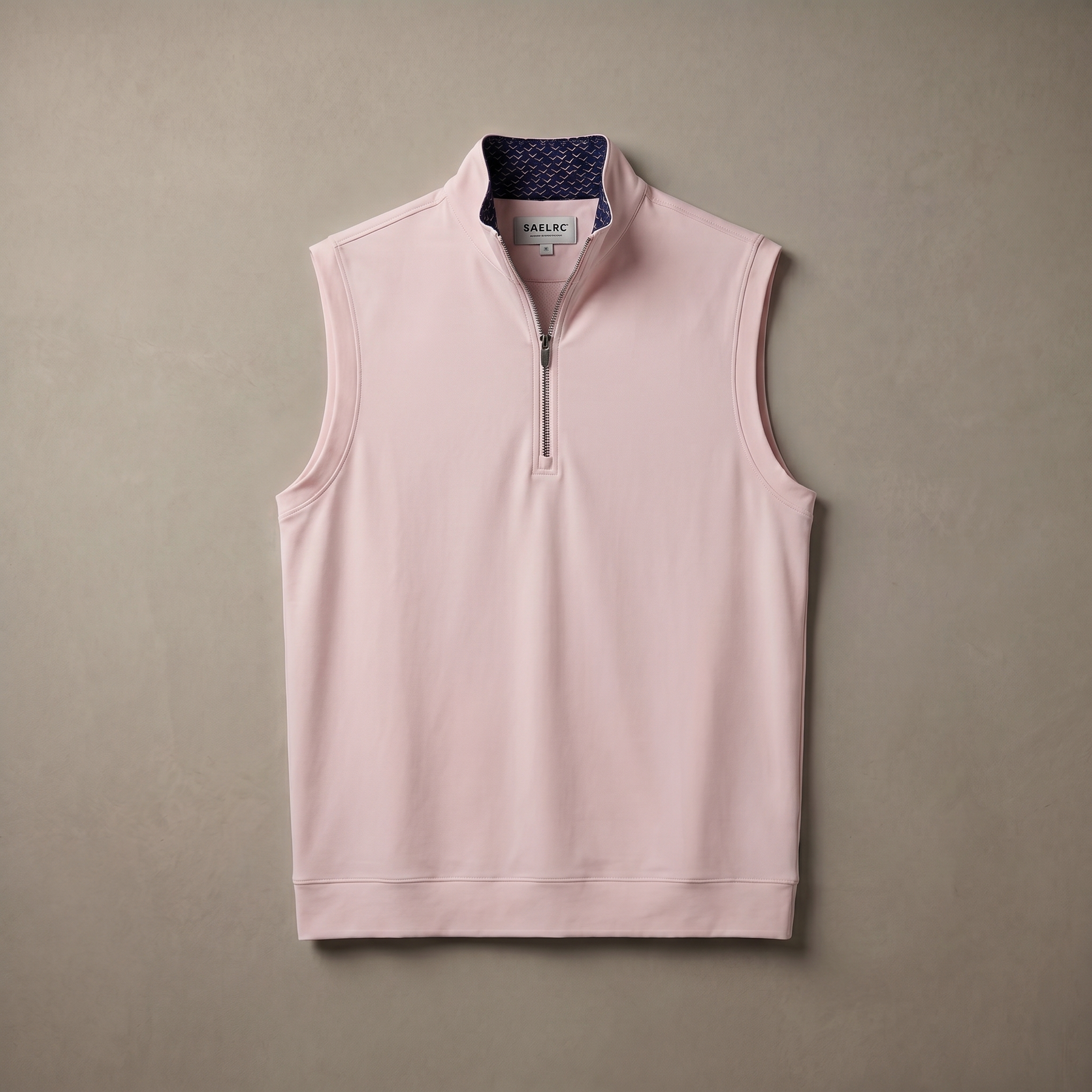 Chaleco de golf para hombre en stretch con cremallera de cuarto | Prenda funcional impermeable y transpirable