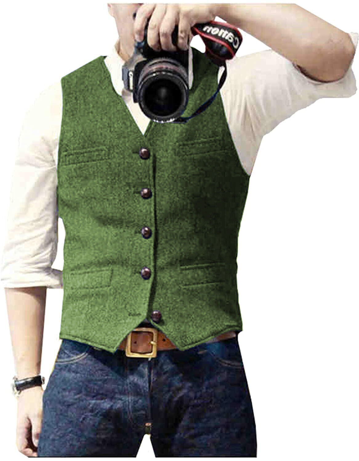 Chaleco de hombre de corte moderno