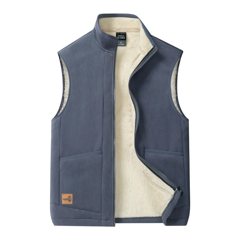 Chaleco de Invierno Térmico para Hombre en Gris y Azul Marino