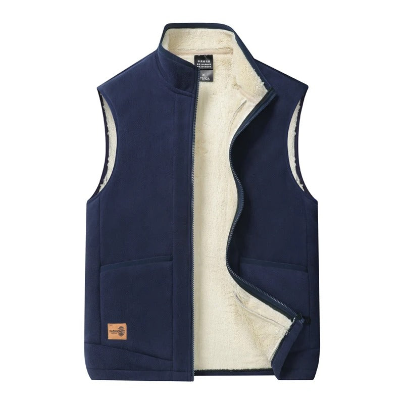Chaleco de Invierno Térmico para Hombre en Gris y Azul Marino