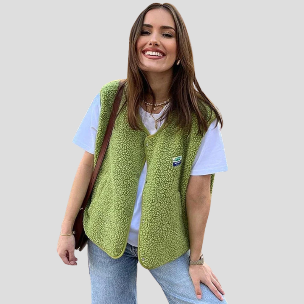 Chaleco de lana a la moda para mujer