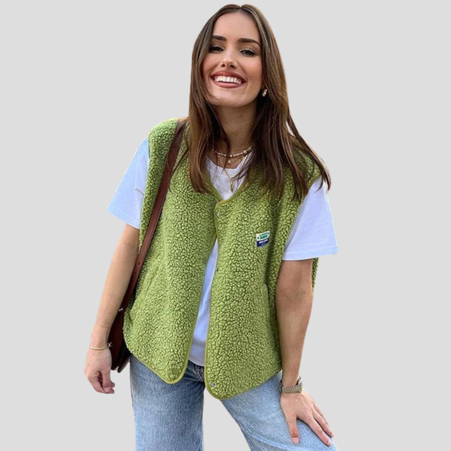 Chaleco de lana a la moda para mujer