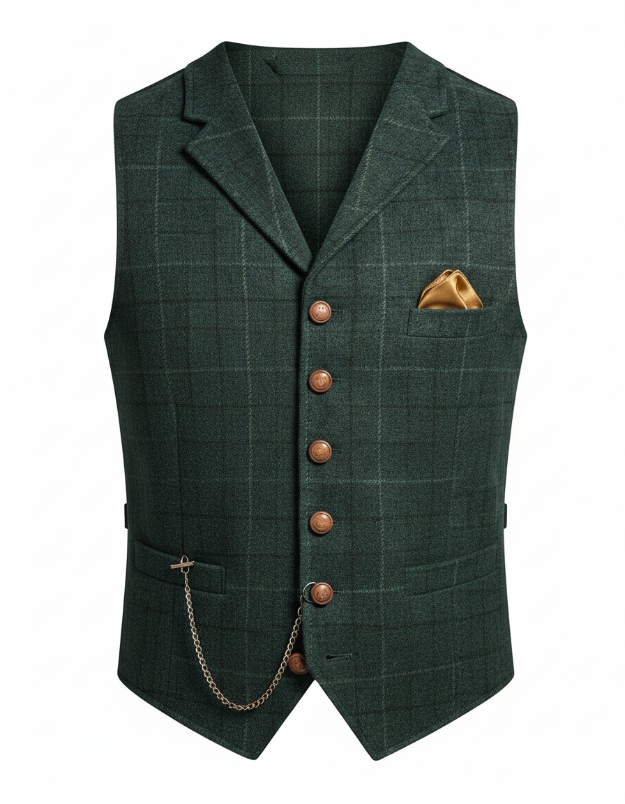 Chaleco de Traje Elegante para Hombre de Corte Clásico para Ocasiones Formales y la Oficina