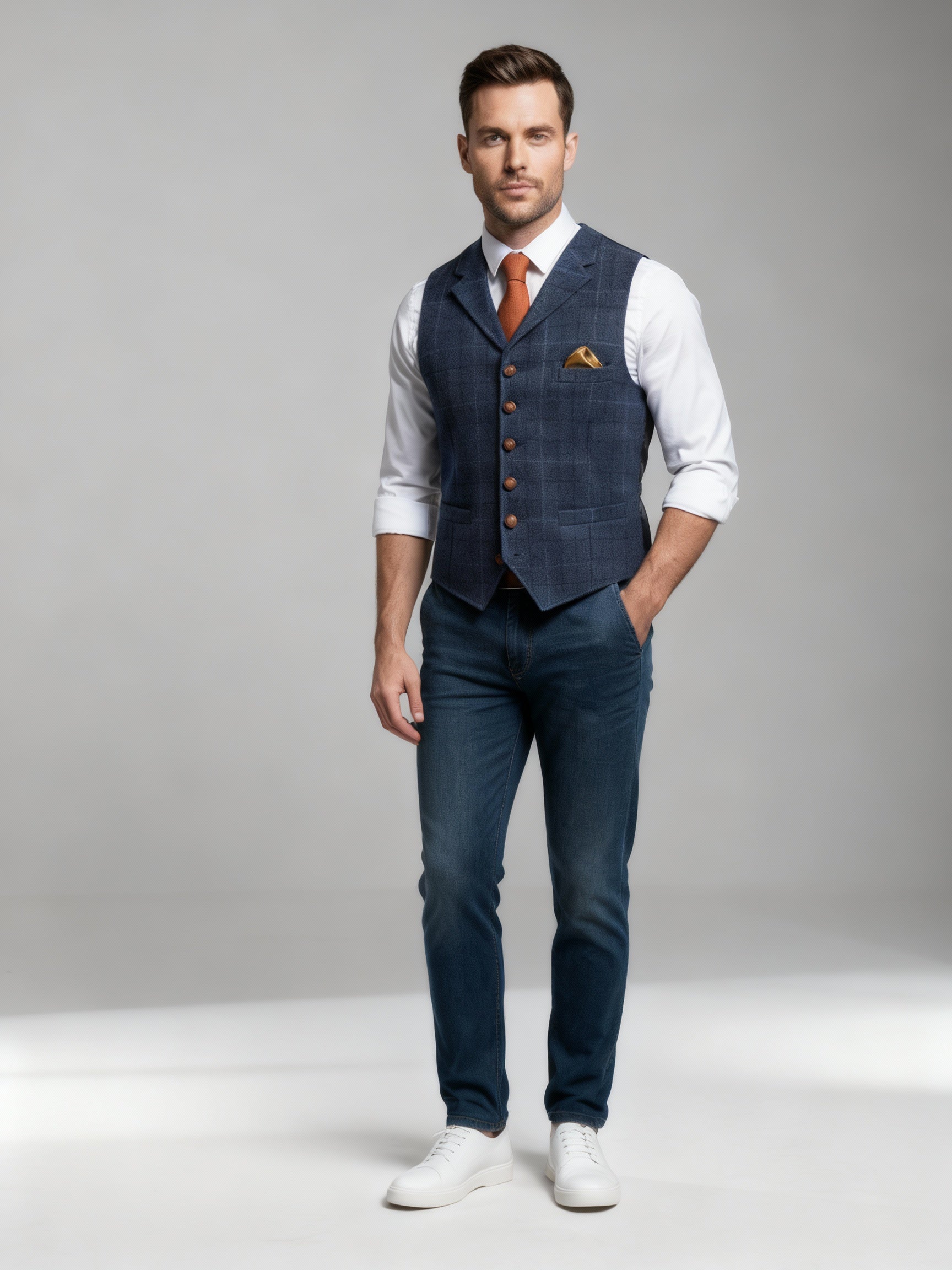 Chaleco de Traje Elegante para Hombre de Corte Clásico para Ocasiones Formales y la Oficina