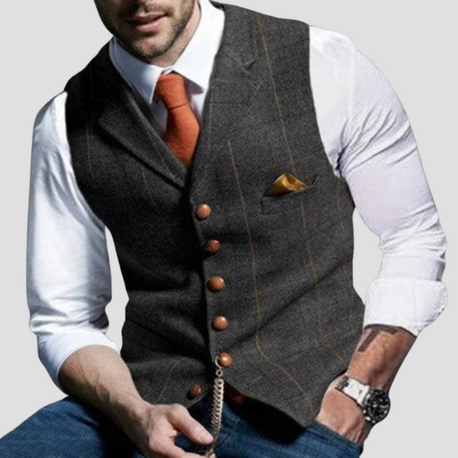 Chaleco de Traje sin Mangas para Hombre - Elegancia Versátil
