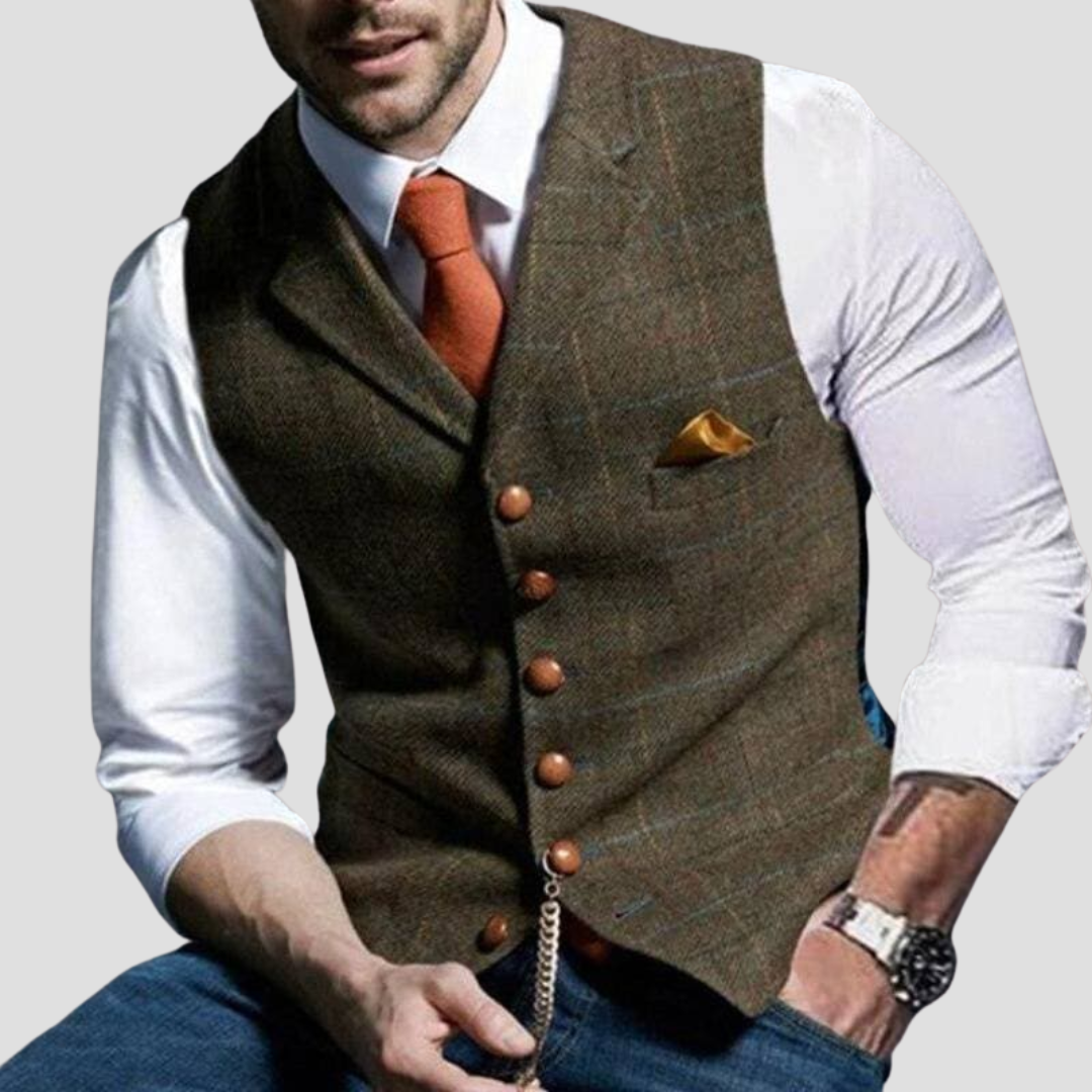 Chaleco de Traje sin Mangas para Hombre - Elegancia Versátil