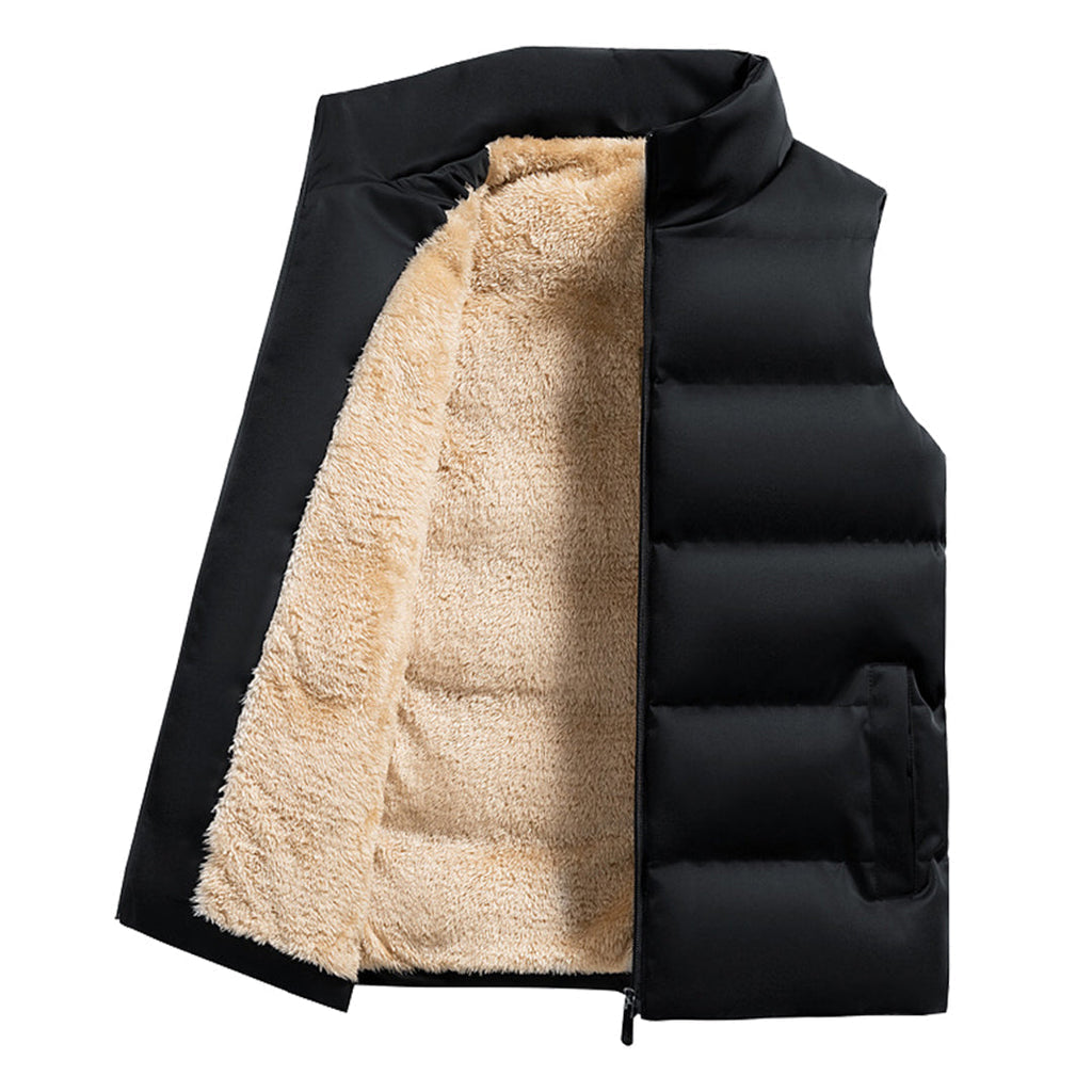 Chaleco elegante para hombre con forro de borreguito