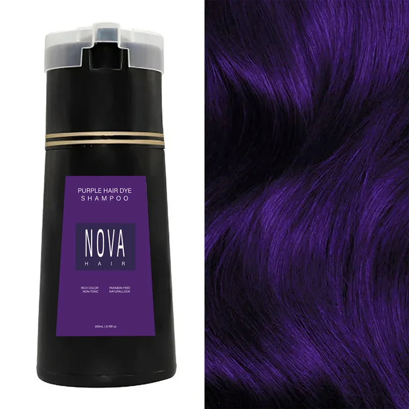 Champú colorante instantáneo para el cabello