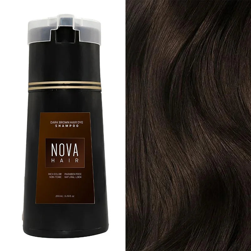Champú colorante instantáneo para el cabello