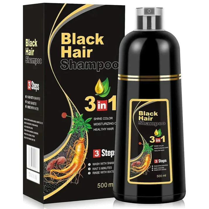 Champú colorante para el cabello negro (ayurvédico, sin efectos secundarios)
