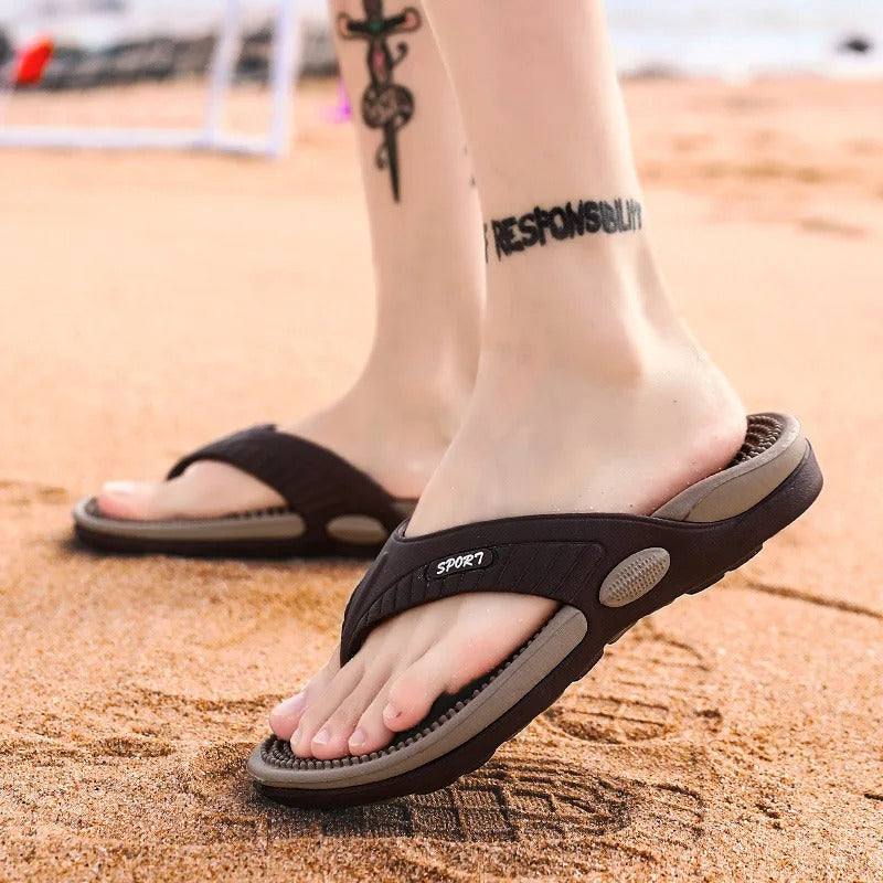 Chancletas de playa masajeadoras y transpirables para hombre