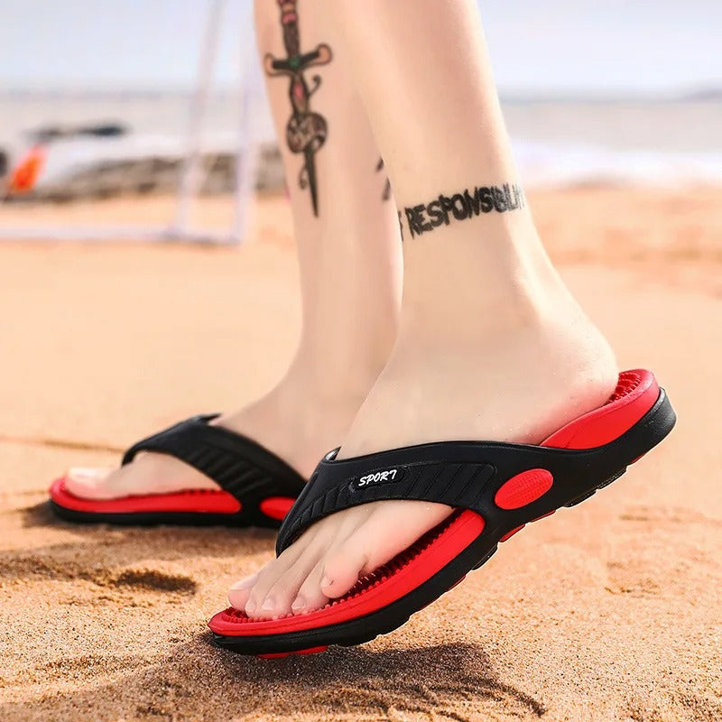 Chancletas de playa masajeadoras y transpirables para hombre