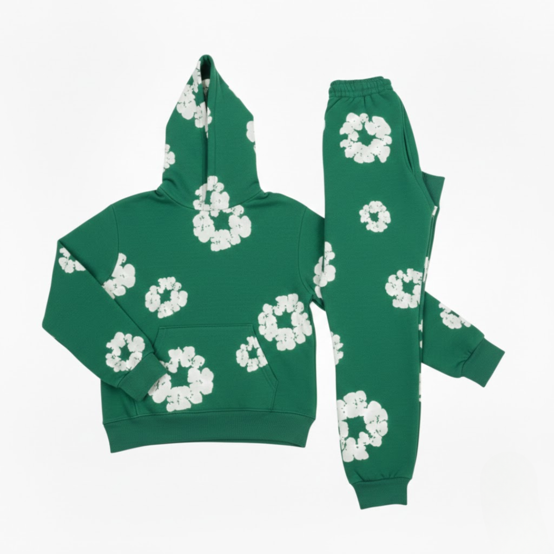 Chándal elegante con estampado floral para mujer