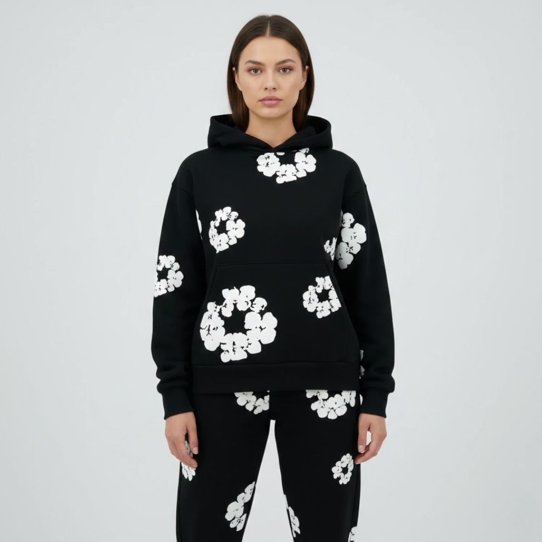 Chándal elegante con estampado floral para mujer