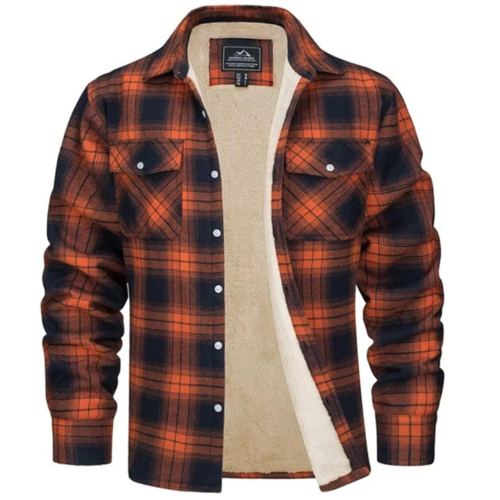 Chaqueta a cuadros con forro polar