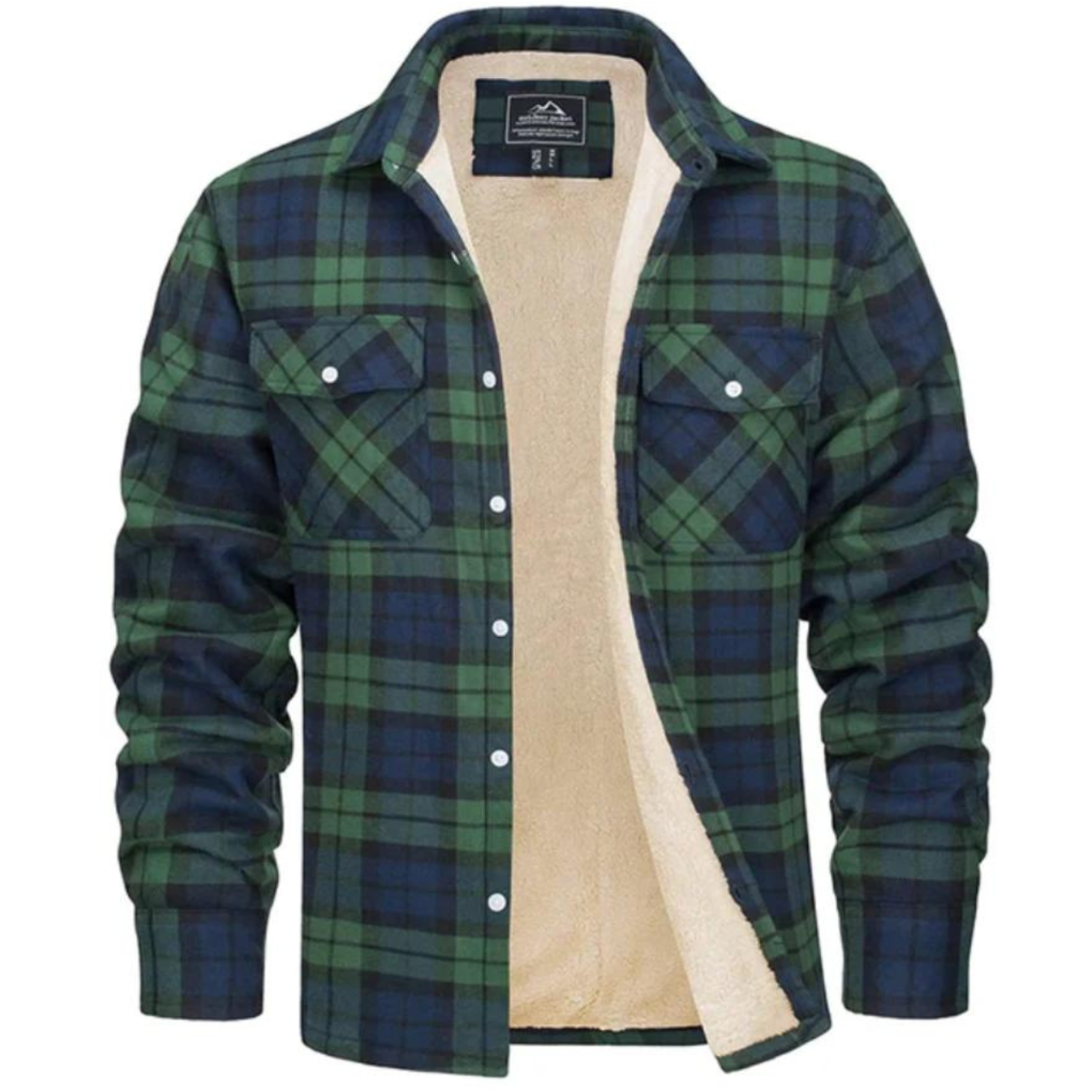 Chaqueta a cuadros con forro polar