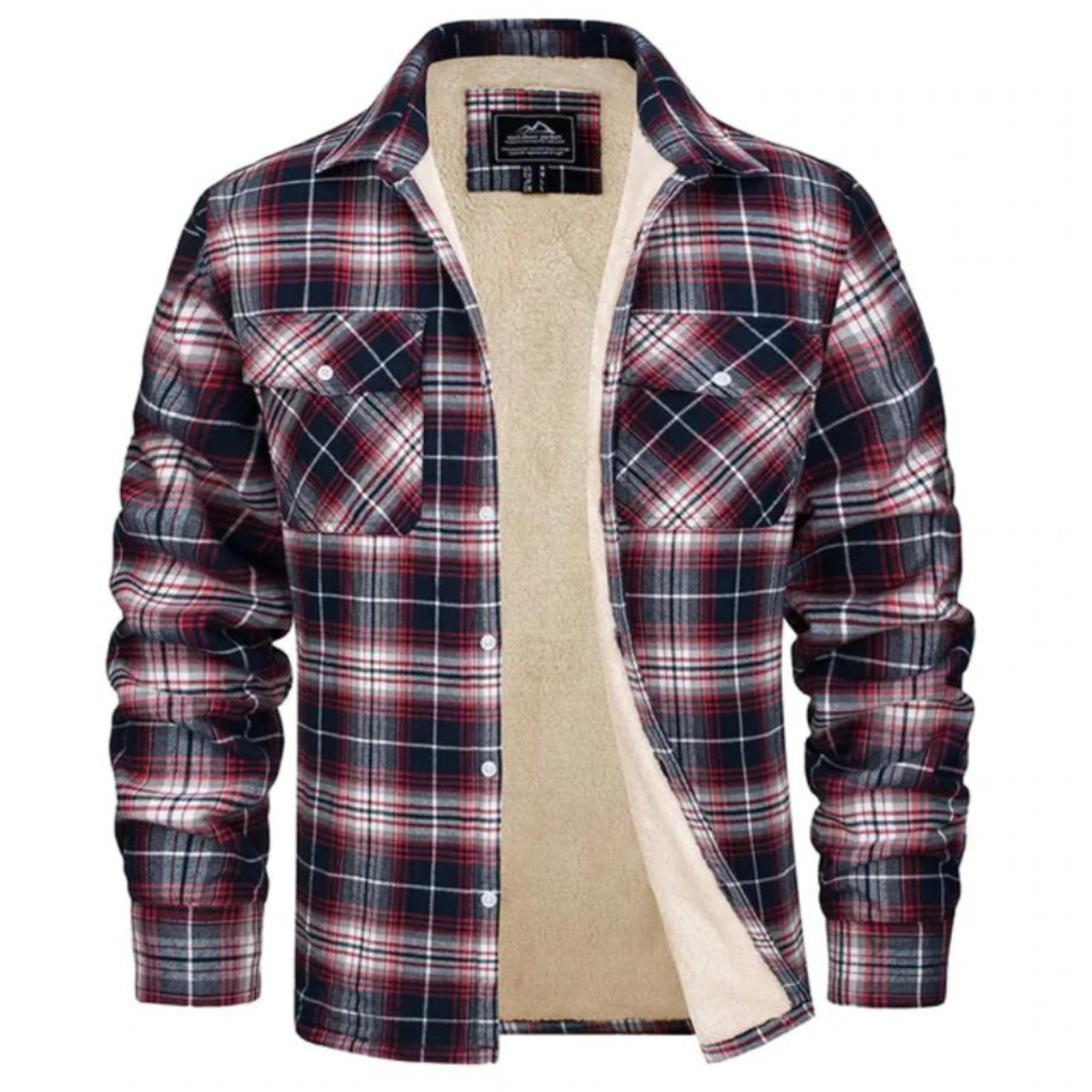 Chaqueta a cuadros con forro polar