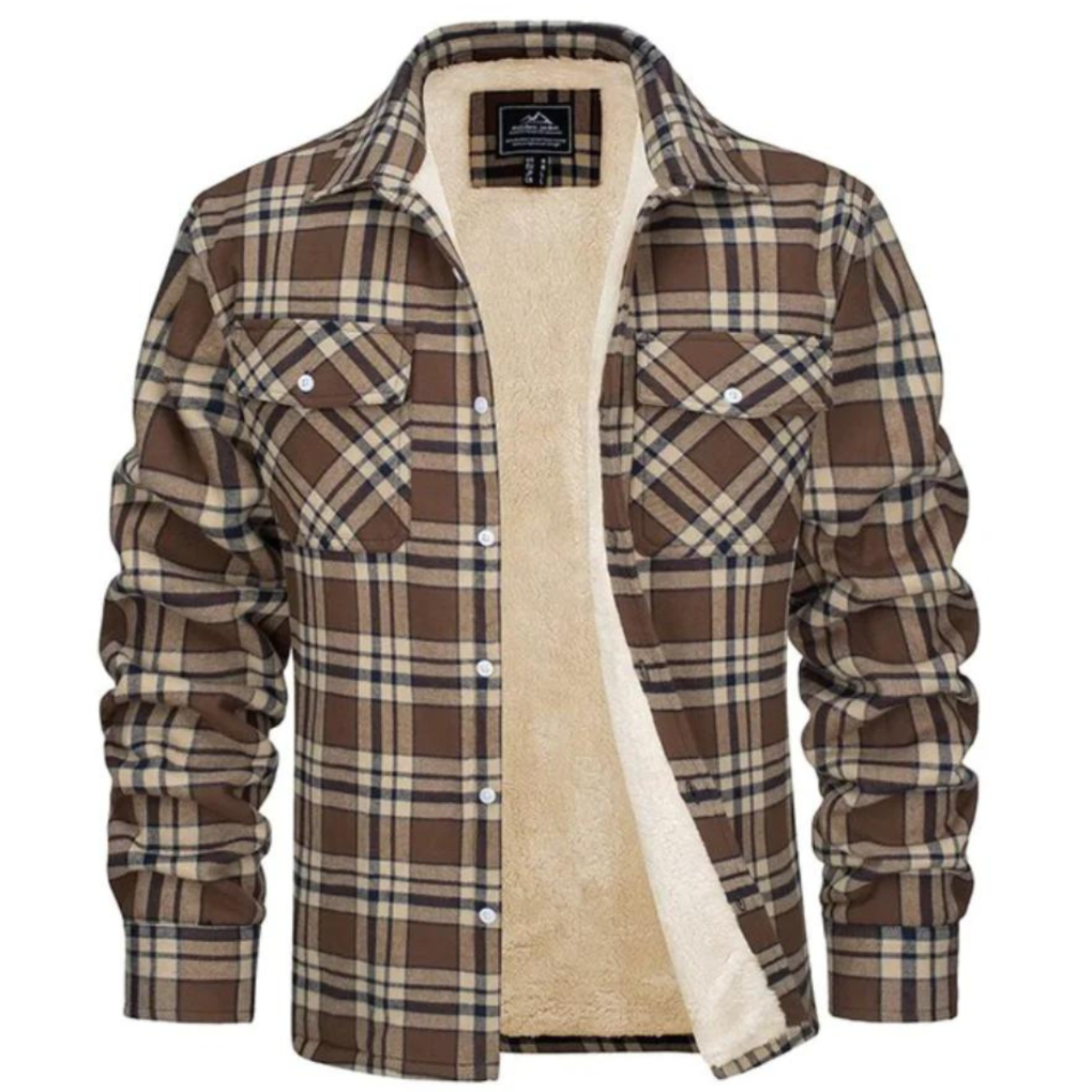 Chaqueta a cuadros con forro polar