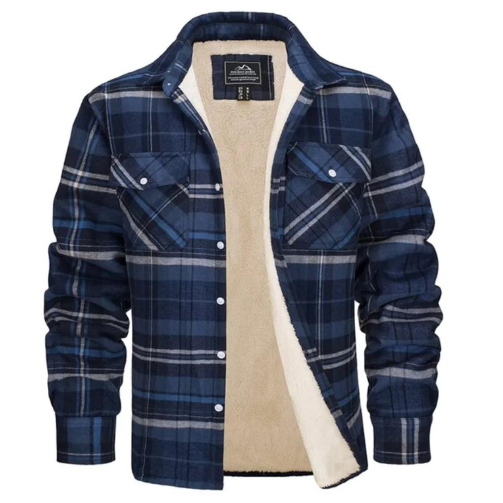 Chaqueta a cuadros con forro polar