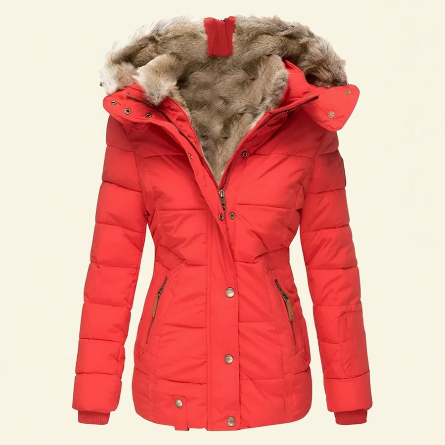 Chaqueta acolchada de invierno para mujer con capucha