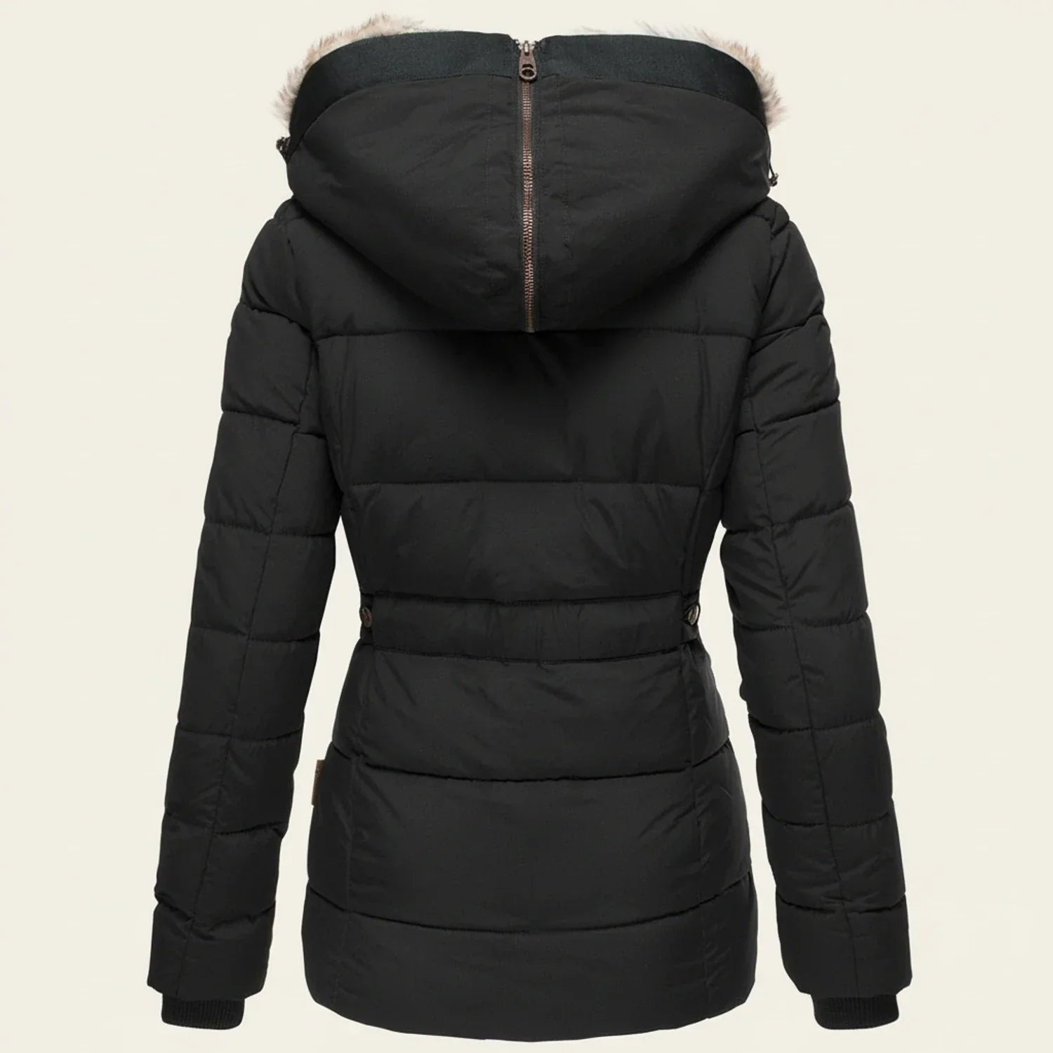 Chaqueta acolchada de invierno para mujer con capucha