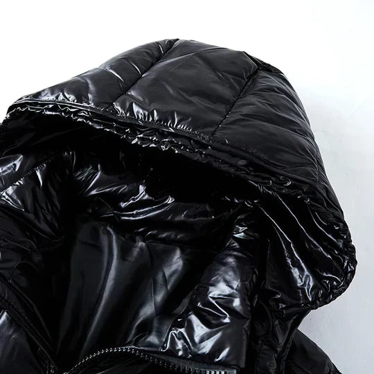 Chaqueta acolchada de plumas de invierno con capucha