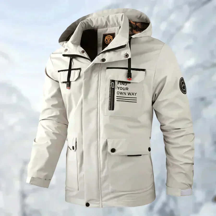 Chaqueta acolchada e impermeable para hombre