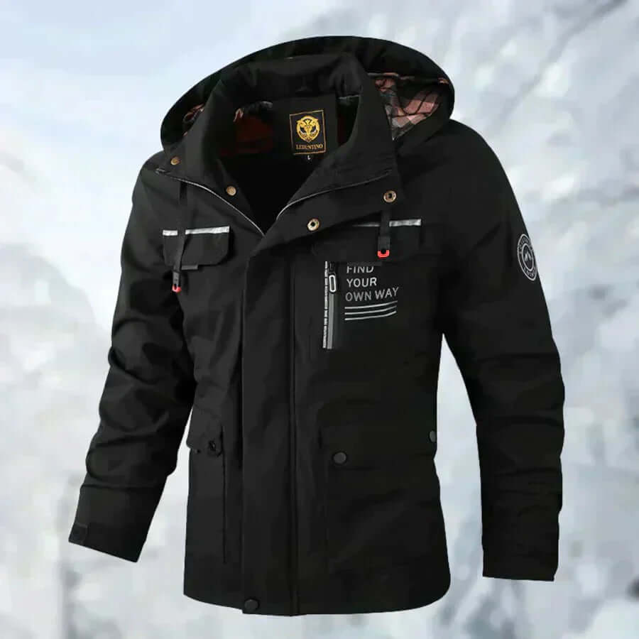 Chaqueta acolchada e impermeable para hombre