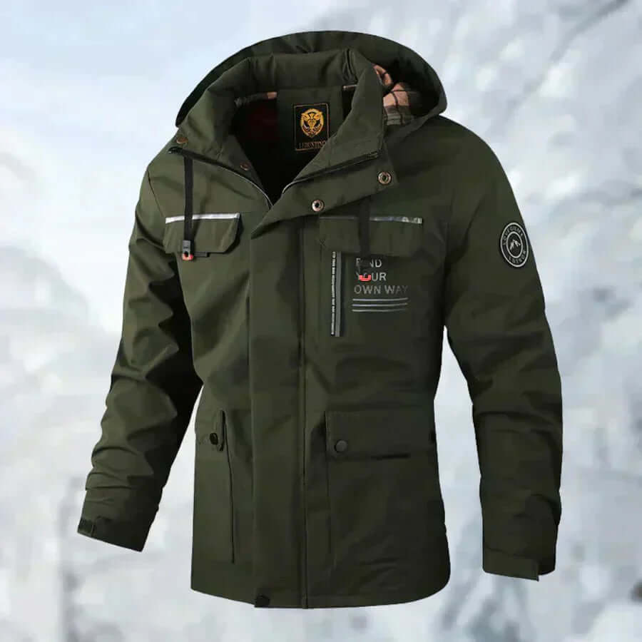 Chaqueta acolchada e impermeable para hombre