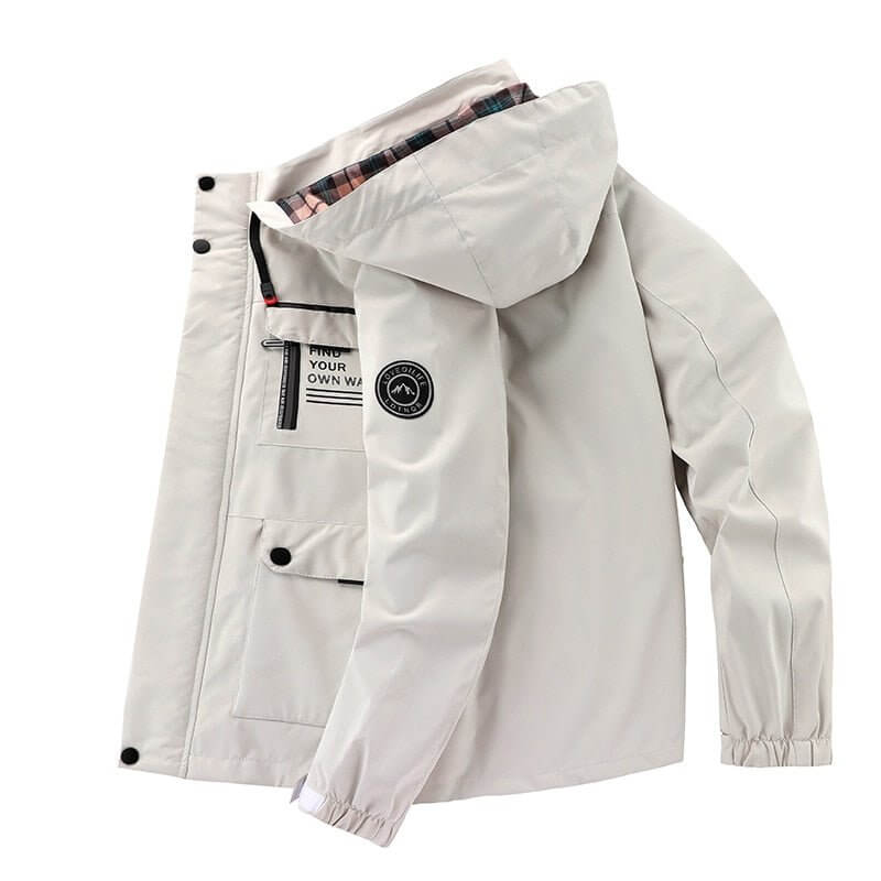 Chaqueta acolchada e impermeable para hombre