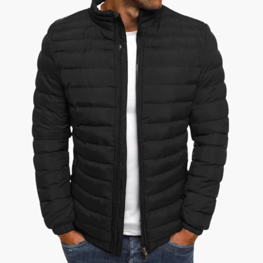 Chaqueta acolchada informal para hombre con forro térmico