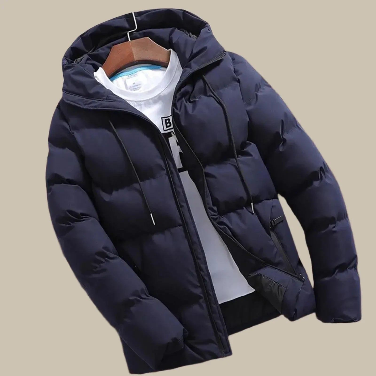 Chaqueta acolchada para hombre con capucha