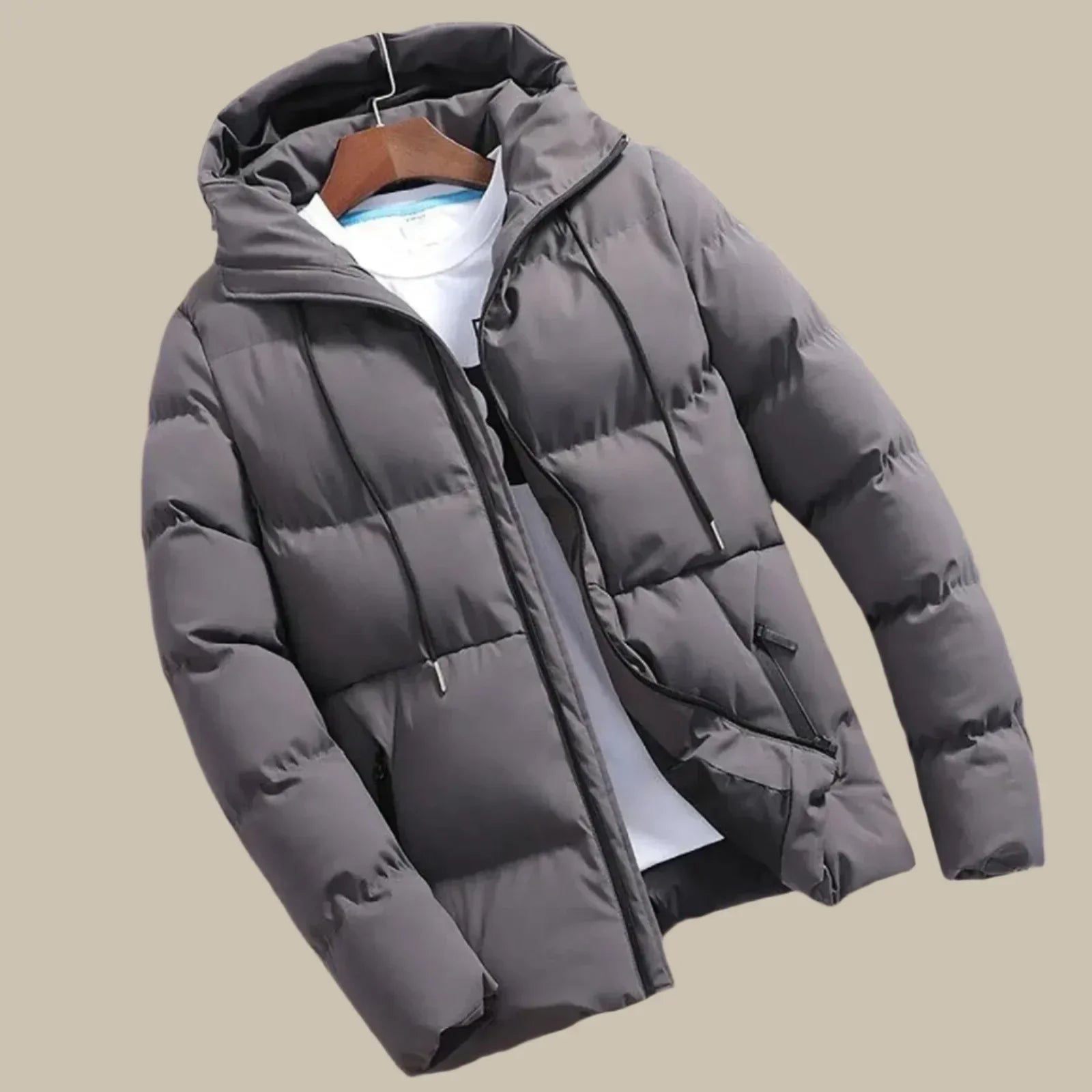 Chaqueta acolchada para hombre con capucha