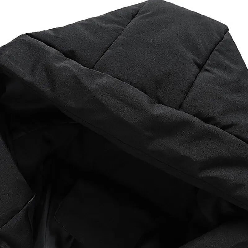 Chaqueta acolchada tipo puffer con capucha para hombre