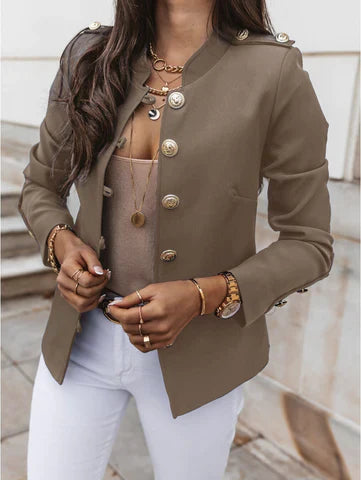 Chaqueta Blazer Entallada para Mujer con Botones Frontales