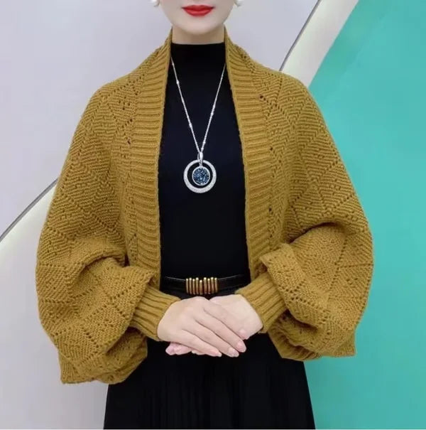 Chaqueta Bolero de Punto para Mujer para un Estilo Cálido y Cómodo de Invierno